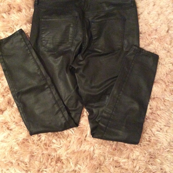 Skinny High Rise Pleather Pants - Picture 5 of 5